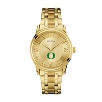 Men's Bulova Oregon Ducks Gold-Tone Watch
