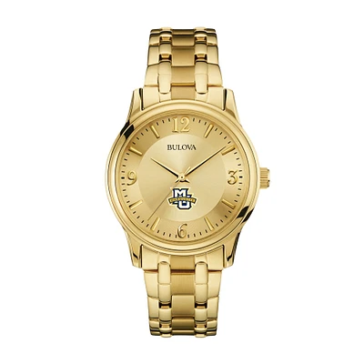 Men's Bulova Marquette Golden Eagles Gold-Tone Watch