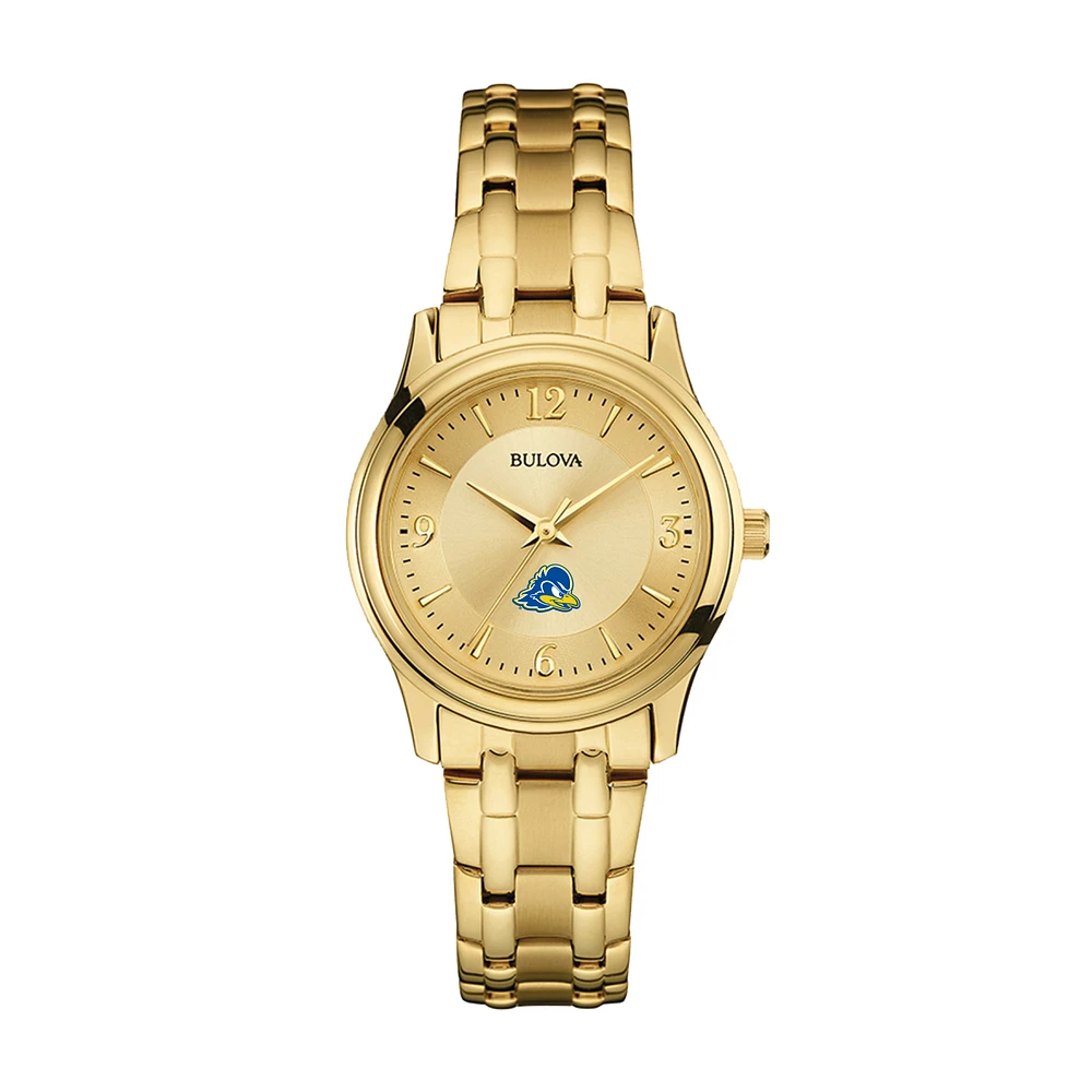 Women's Bulova Delaware Fightin' Blue Hens Gold-Tone Watch