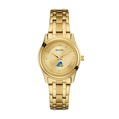 Women's Bulova Delaware Fightin' Blue Hens Gold-Tone Watch