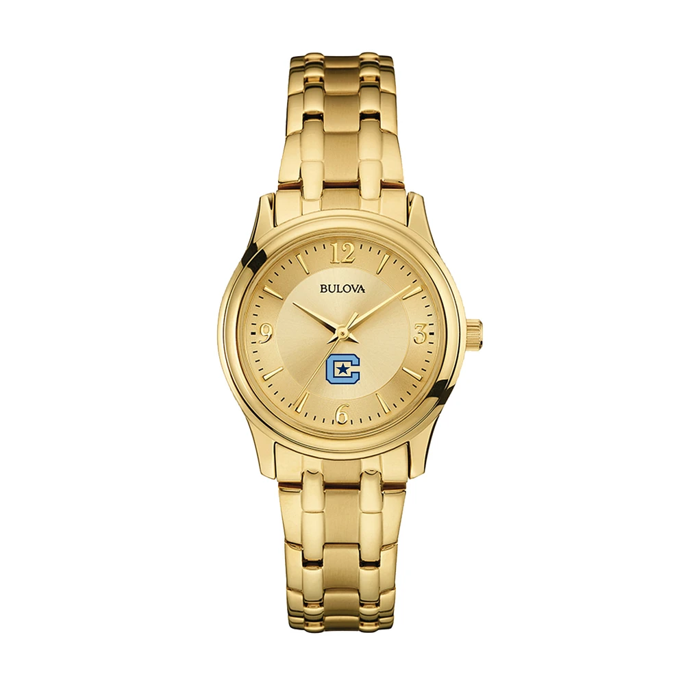 Women's Bulova Citadel Bulldogs Gold-Tone Watch