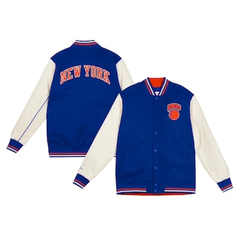 Youth Mitchell & Ness  Blue New York Knicks Full-Snap Varsity Jacket