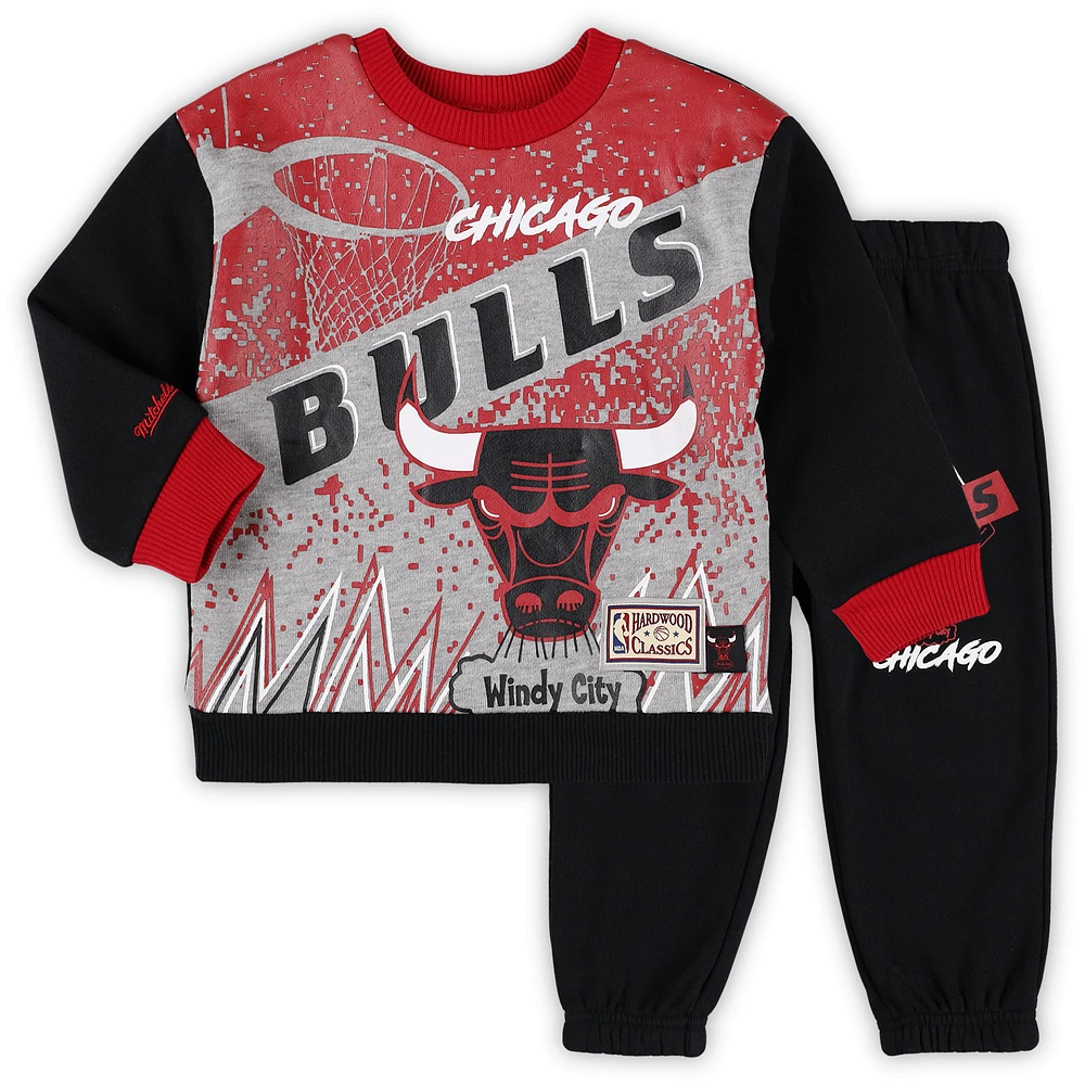 Toddler Mitchell & Ness Chicago Bulls Blockbuster Oversized Fleece Pant Set