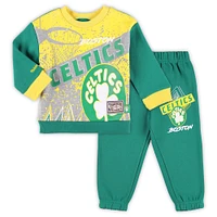 Toddler Mitchell & Ness Boston Celtics Blockbuster Oversized Fleece Pant Set