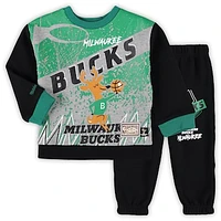 Toddler Mitchell & Ness Milwaukee Bucks Blockbuster Oversized Fleece Pant Set