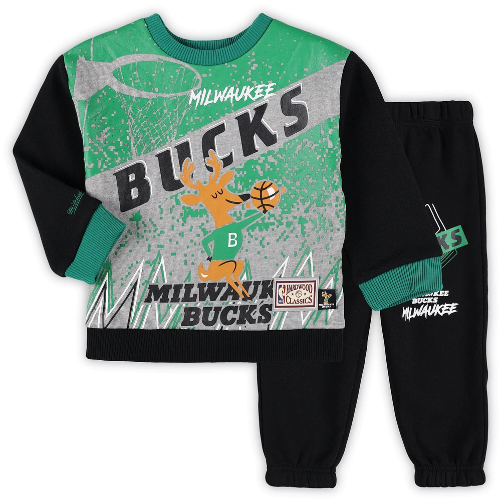 Toddler Mitchell & Ness Milwaukee Bucks Blockbuster Oversized Fleece Pant Set