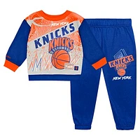 Toddler Mitchell & Ness New York Knicks Blockbuster Oversized Fleece Pant Set