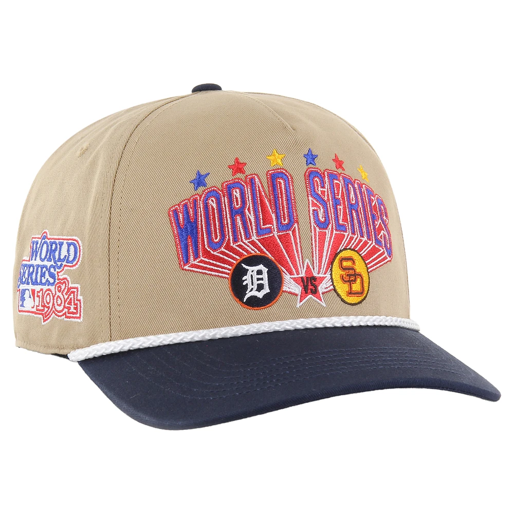 Men's '47 Khaki/Navy Detroit Tigers vs. San Diego Padres 1984 World Series Rivalry Hitch Adjustable Hat