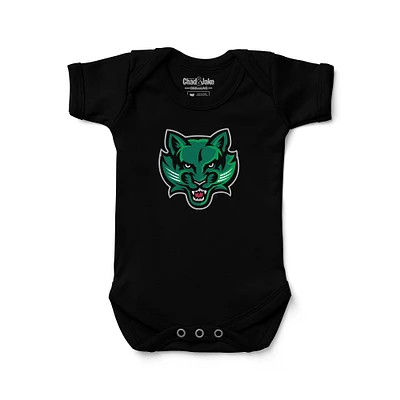 Newborn & Infant Chad Jake Black Binghamton Bearcats Mascot Logo Bodysuit