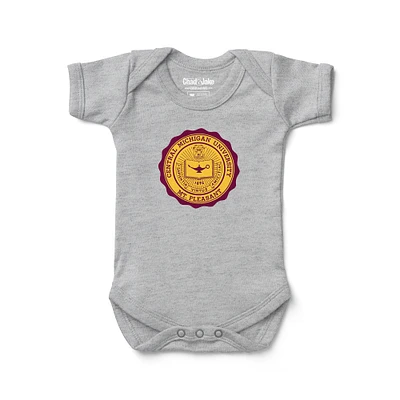 Newborn & Infant Chad Jake Heather Gray Central Michigan Chippewas Seal Logo Bodysuit