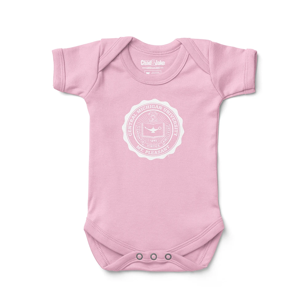Newborn & Infant Chad Jake Light Central Michigan Chippewas Seal Logo Bodysuit