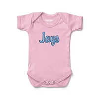Newborn & Infant Chad Jake Light Pink Johns Hopkins Blue Jays Script Logo Bodysuit