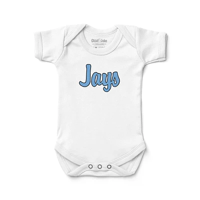 Newborn & Infant Chad Jake Johns Hopkins Blue Jays Script Logo Bodysuit