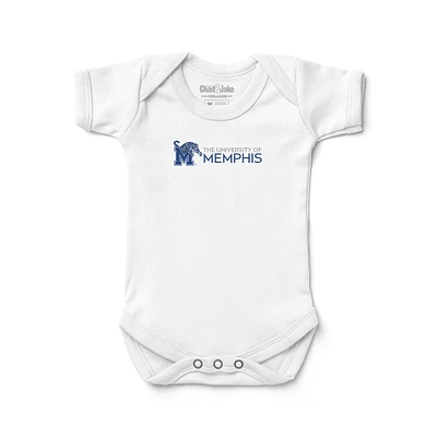Newborn & Infant Chad Jake White Memphis Tigers Wordmark Logo Bodysuit