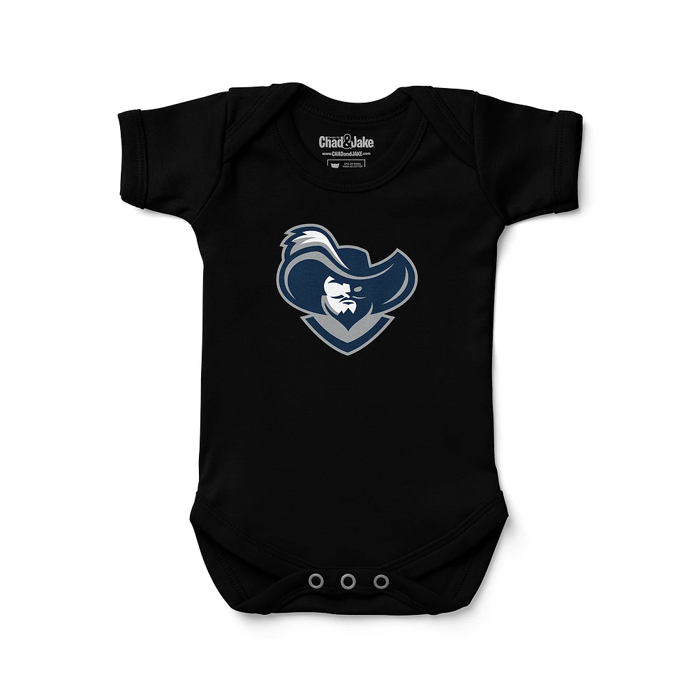 Newborn & Infant Chad Jake Black Xavier Musketeers Mascot Logo Bodysuit