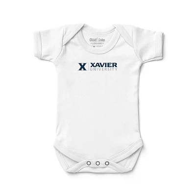 Newborn & Infant Chad Jake White Xavier Musketeers Signature Logo Bodysuit