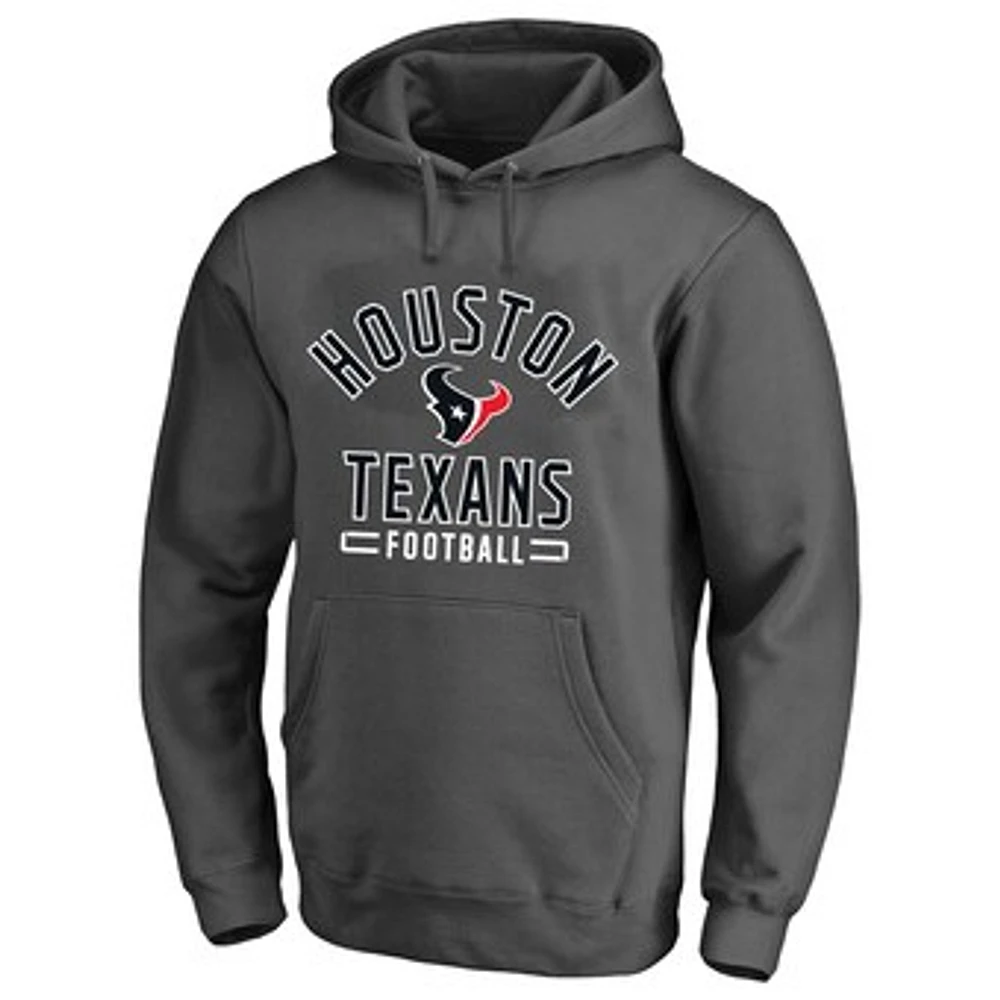 Men's Fanatics Heather Charcoal Houston Texans Big & Tall Pullover Hoodie