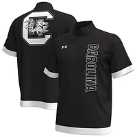 Men's Under Armour Black South Carolina Gamecocks 2024 On-Court Shootaround Quarter-Zip T-Shirt