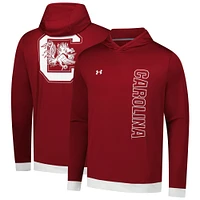 Men's Under Armour Garnet South Carolina Gamecocks 2024 On-Court Shootaround Long Sleeve Hoodie T-Shirt