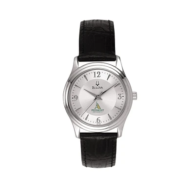 Women's Bulova Piedmont Lions Silver-Tone Leather Strap Watch