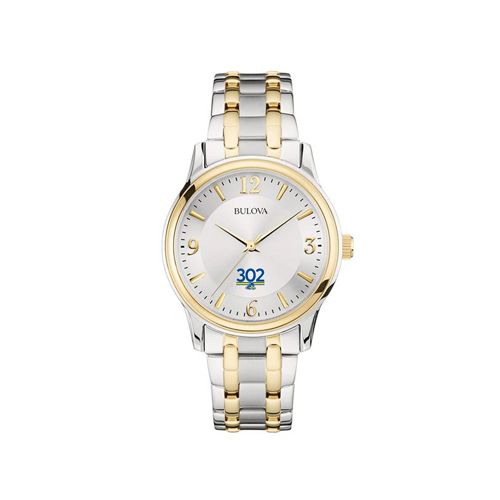 Men's Bulova Delaware Fightin' Blue Hens Silver Two-Tone Watch