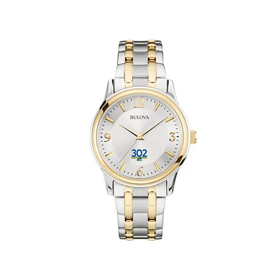 Men's Bulova Delaware Fightin' Blue Hens Silver Two-Tone Watch