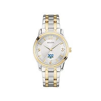 Men's Bulova Delaware Fightin' Blue Hens Silver Two-Tone Watch
