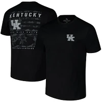 Men's Black Kentucky Wildcats Camo Flag Panel T-Shirt