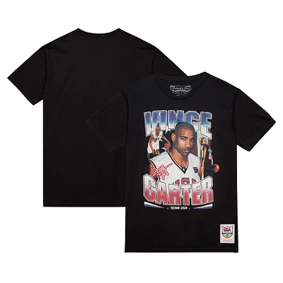 Men's Mitchell & Ness Vince Carter Black USA Basketball Team USA Legend T-Shirt