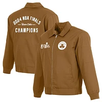 Men's JH Design Brown Boston Celtics 2024 NBA Finals Champions Full-Zip Jacket