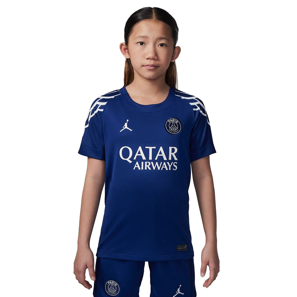 Youth Jordan Brand Blue Paris Saint-Germain 2024/25 Fourth Replica Jersey