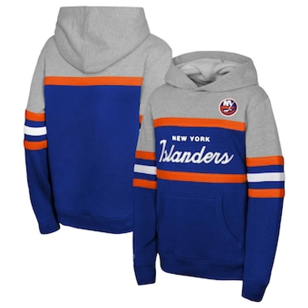 Youth Mitchell & Ness Royal New York Islanders Head Coach Pullover Hoodie