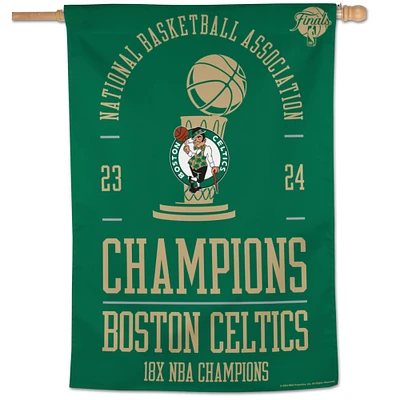 WinCraft Boston Celtics 18-Time NBA Finals Champions One-Sided 28'' x 40'' Vertical Banner