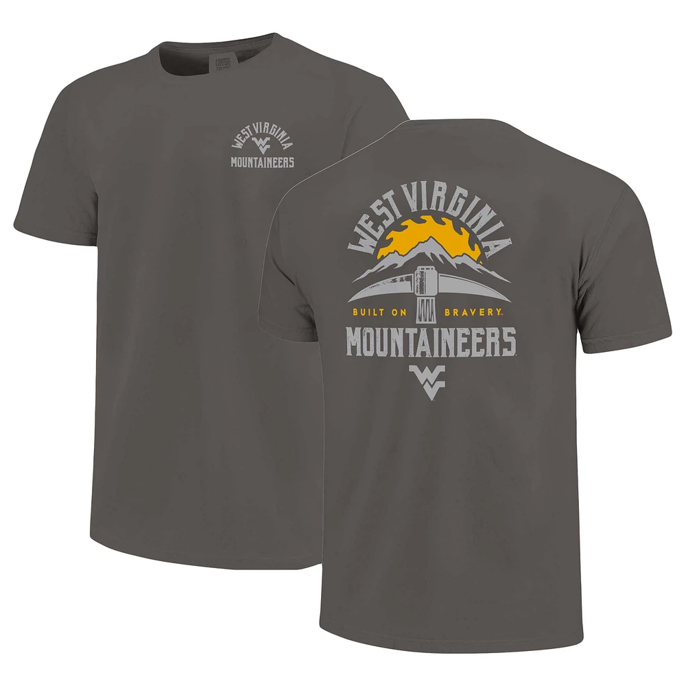 Men's Image One  Gray West Virginia Mountaineers Built On Bravery T-Shirt