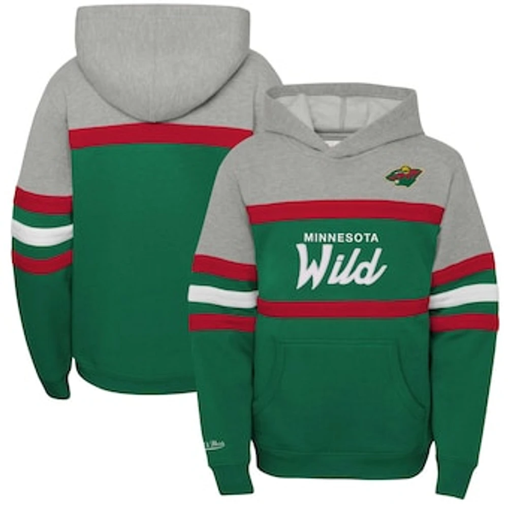 Youth Mitchell & Ness Green Minnesota Wild Head Coach Pullover Hoodie