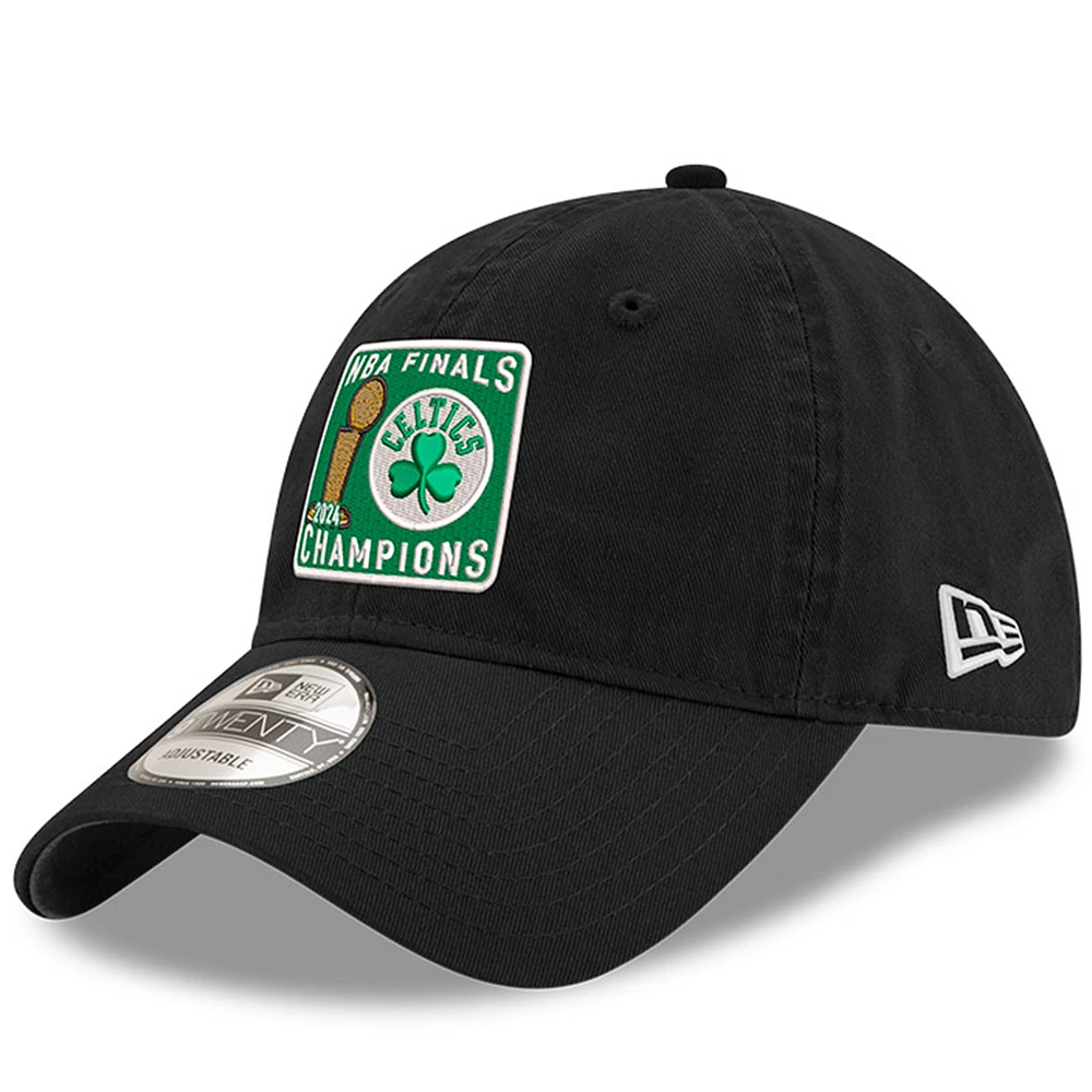 Men's New Era Black Boston Celtics 2024 NBA Finals Champions Squared Up 9TWENTY Adjustable Hat