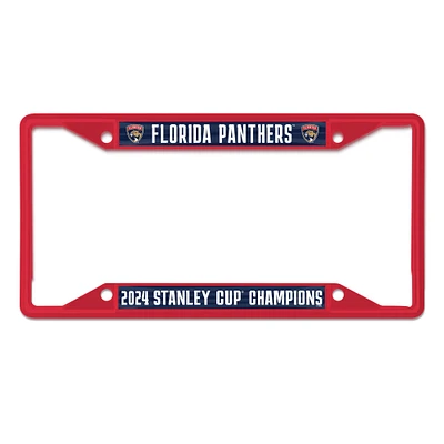 WinCraft Florida Panthers 2024 Stanley Cup Champions Laser Cut Metal License Plate Frame