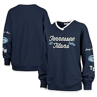 Women's Stoney Clover Lane x '47 Navy Tennessee Titans Eighties Pullover Sweatshirt