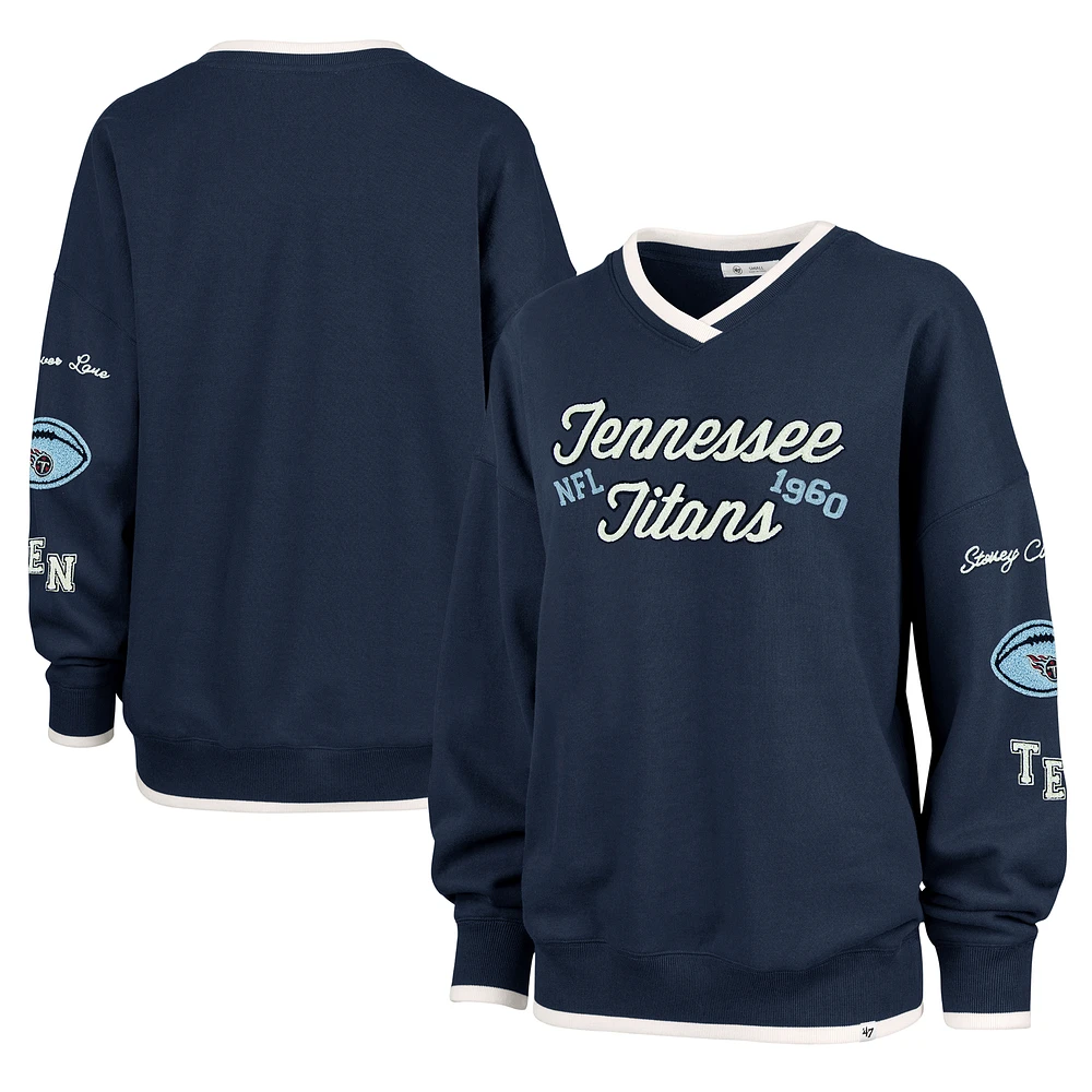 Women's Stoney Clover Lane x '47 Navy Tennessee Titans Eighties Pullover Sweatshirt