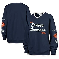 Women's Stoney Clover Lane x '47 Navy Denver Broncos Eighties Pullover Sweatshirt