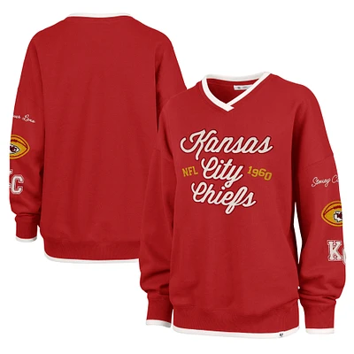 Women's Stoney Clover Lane x '47 Red Kansas City Chiefs Eighties Pullover Sweatshirt