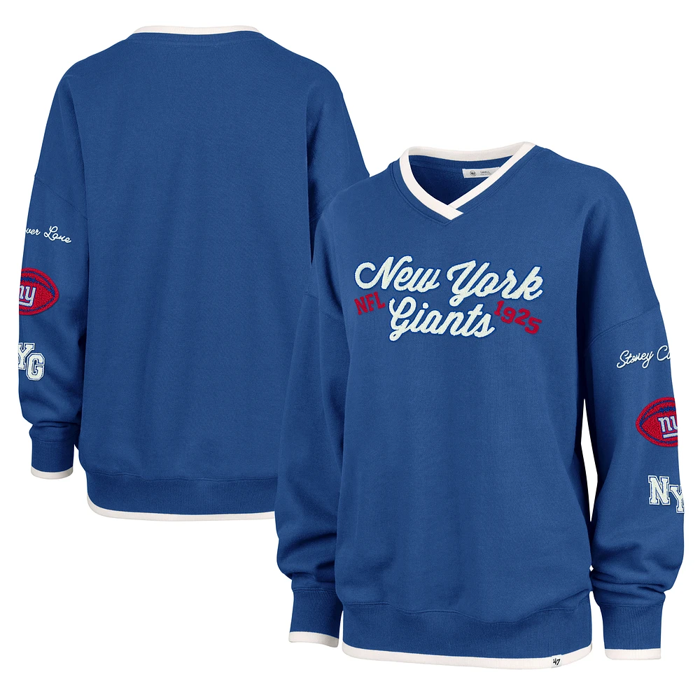 Women's Stoney Clover Lane x '47 Royal New York Giants Eighties Pullover Sweatshirt