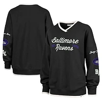 Women's Stoney Clover Lane x '47 Black Baltimore Ravens Eighties Pullover Sweatshirt