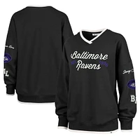 Women's Stoney Clover Lane x '47 Black Baltimore Ravens Eighties Pullover Sweatshirt