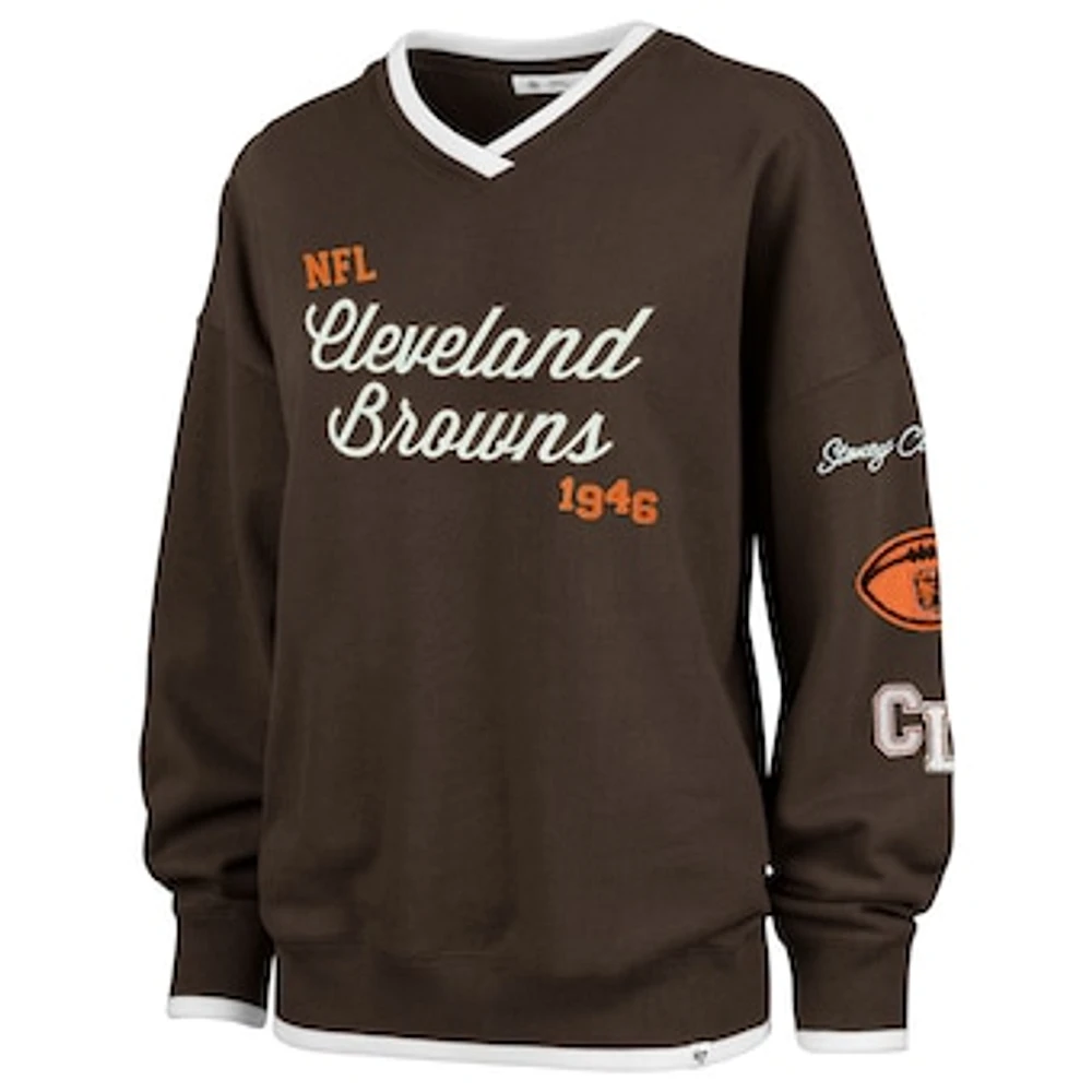 Women's Stoney Clover Lane x '47 Brown Cleveland Browns Eighties Pullover Sweatshirt