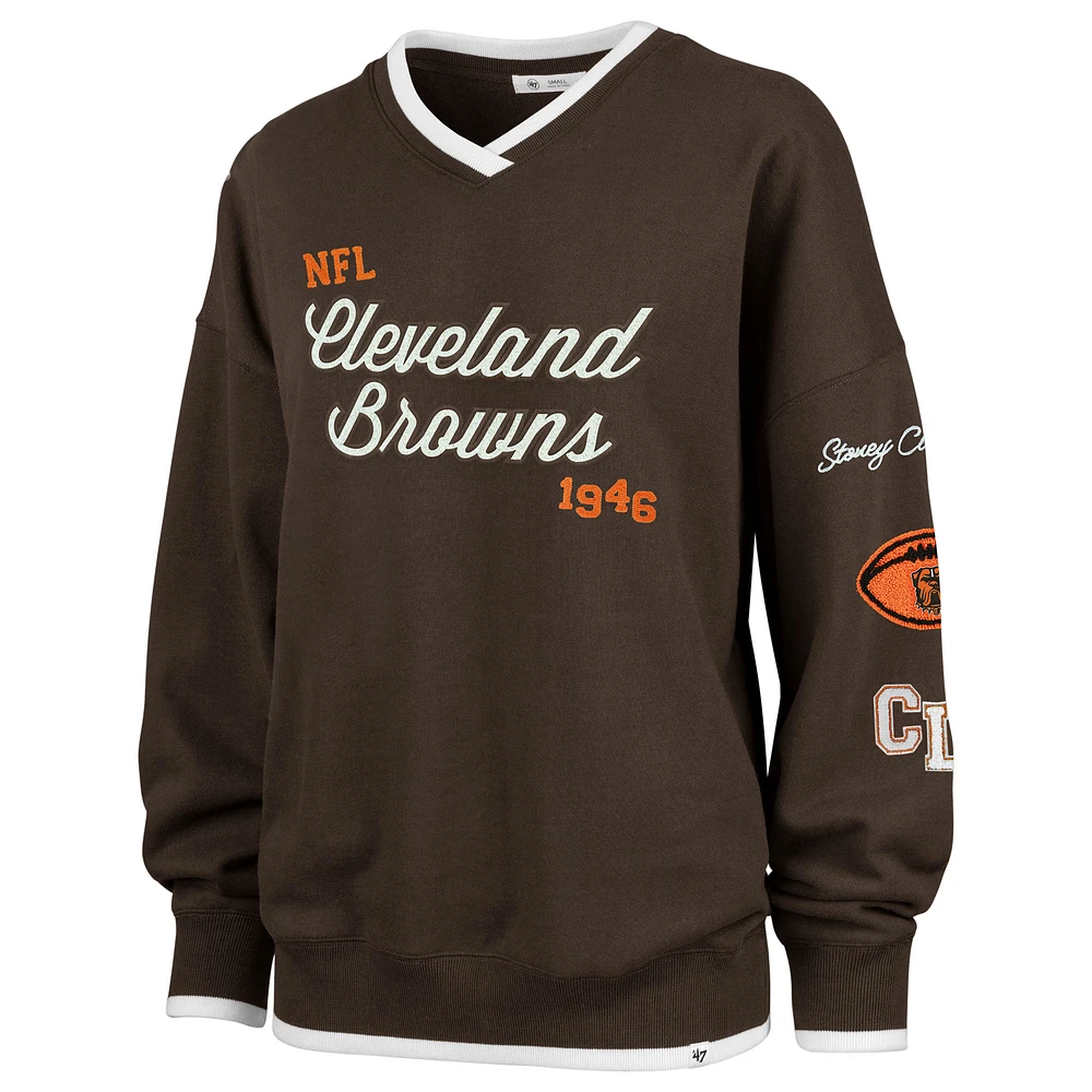 Women's Stoney Clover Lane x '47 Brown Cleveland Browns Eighties Pullover Sweatshirt