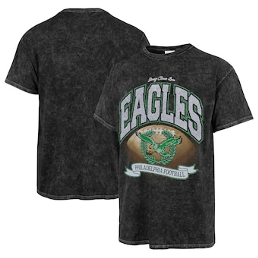 Women's Stoney Clover Lane x '47 Black Philadelphia Eagles Glitter Rocker Retro Tubular T-Shirt