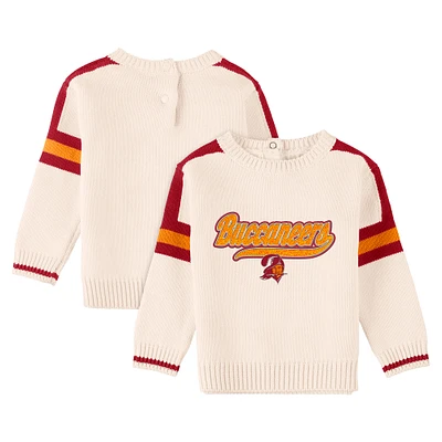 Infant WEAR by Erin Andrews Cream Tampa Bay Buccaneers Throwback Script Sweater