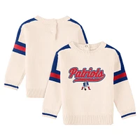 Infant WEAR by Erin Andrews Cream New England Patriots Throwback Script Sweater