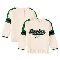 Infant WEAR by Erin Andrews Cream Philadelphia Eagles Throwback Script Sweater